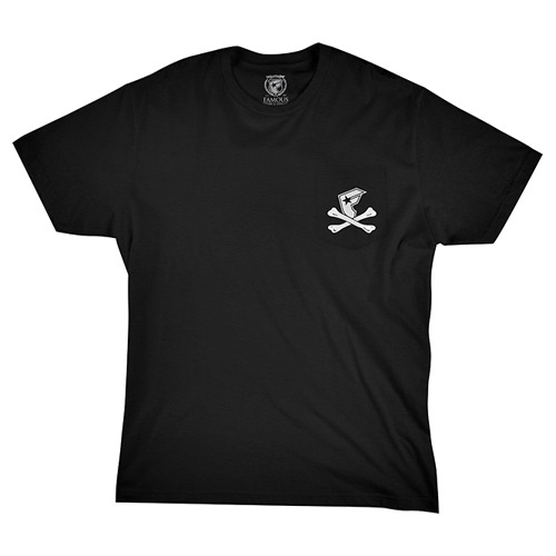 FAMOUS BUILT TOO FAST POCKET TEE BLK 