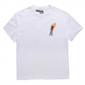FNTY Flame rose oversize T-shirt White