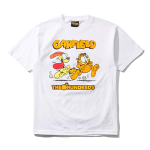 THE HUNDREDS X Garfield Chase T-Shirt WHITE