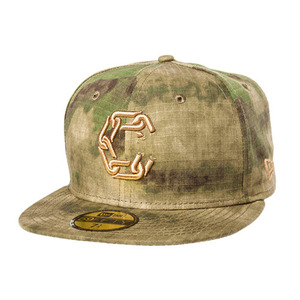 CROOKS &amp; CASTLES Mens Woven Fitted Cap - New Chain C 