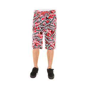 DGK Haters Collage Cargo Bored Shorts (Red)