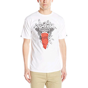 CROOKS &amp; CASTLES Men&#039;s Knit Crew T-Shirt - Medusa Speckle Tiger (White)