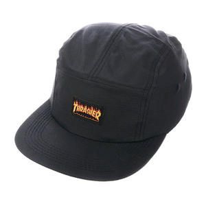 THRASHER FLAME LOGO 5-PANEL HAT (BLACK)